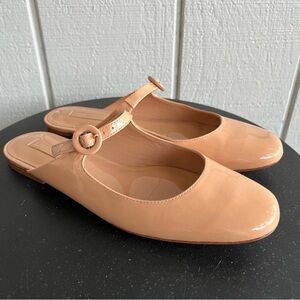 Larroude Maise Blair Flat mule Patent Leather in Tan - Size 7.5 SOLD OUT ONLINE
